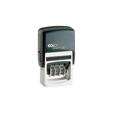 Cosco Cosco Printer S 220 Self-Inking Date Stamp, 6-Year Date Band, 5/32" x 1-1/2", Plastic, Black 10129